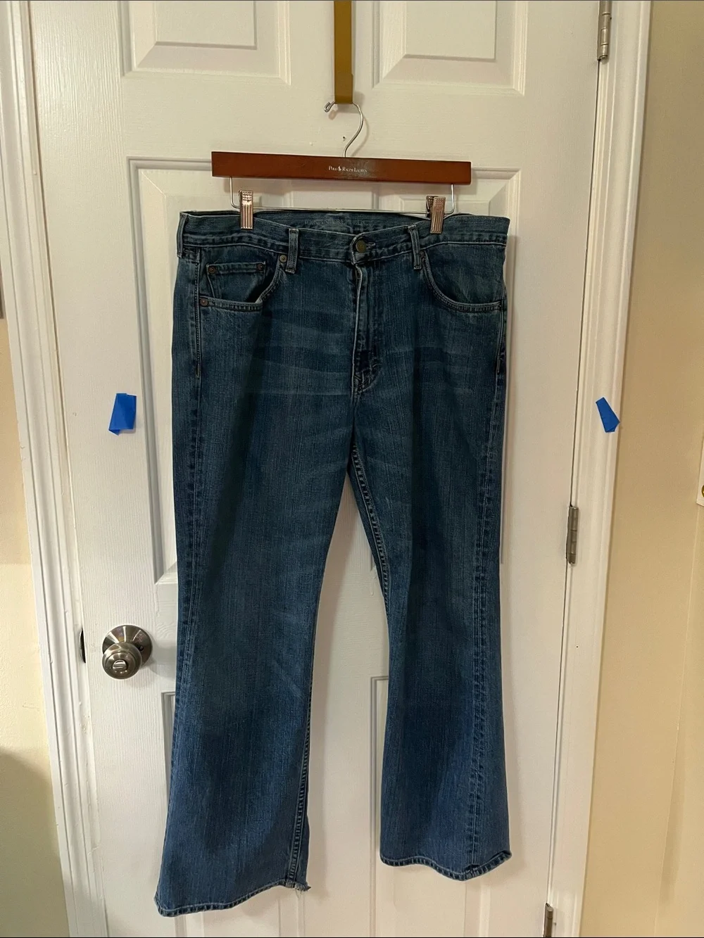 Men's Dark Blue Classic Straight Jeans
